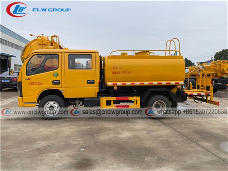 Dongfeng double cab 3000 liter water sprinkler truck