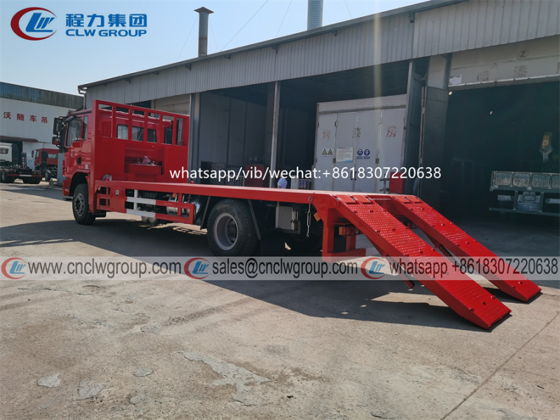 SHACMAN 15 ton self loader flat bed truck with winch & container locks