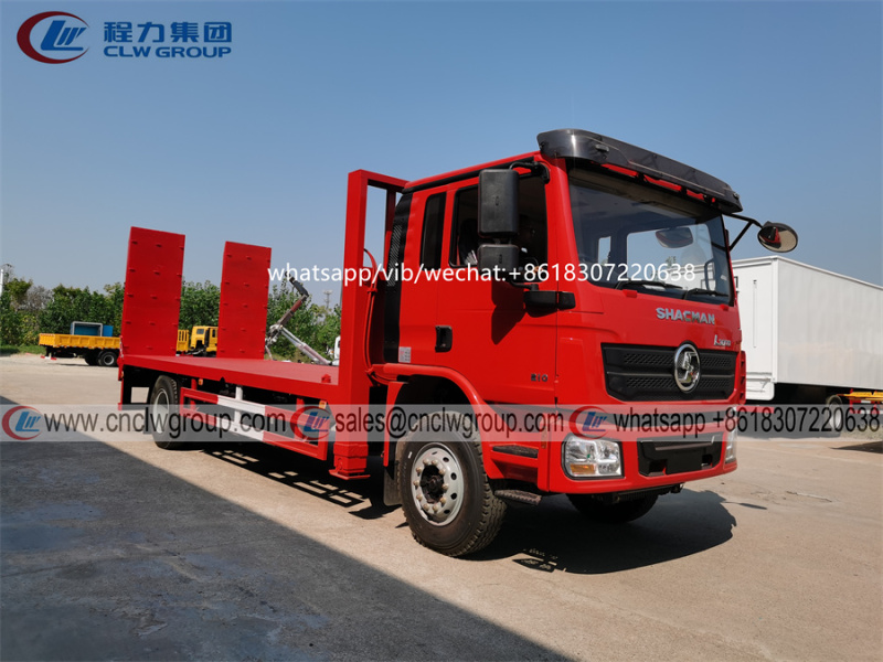 SHACMAN 15 ton self loader flat bed truck with winch & container locks