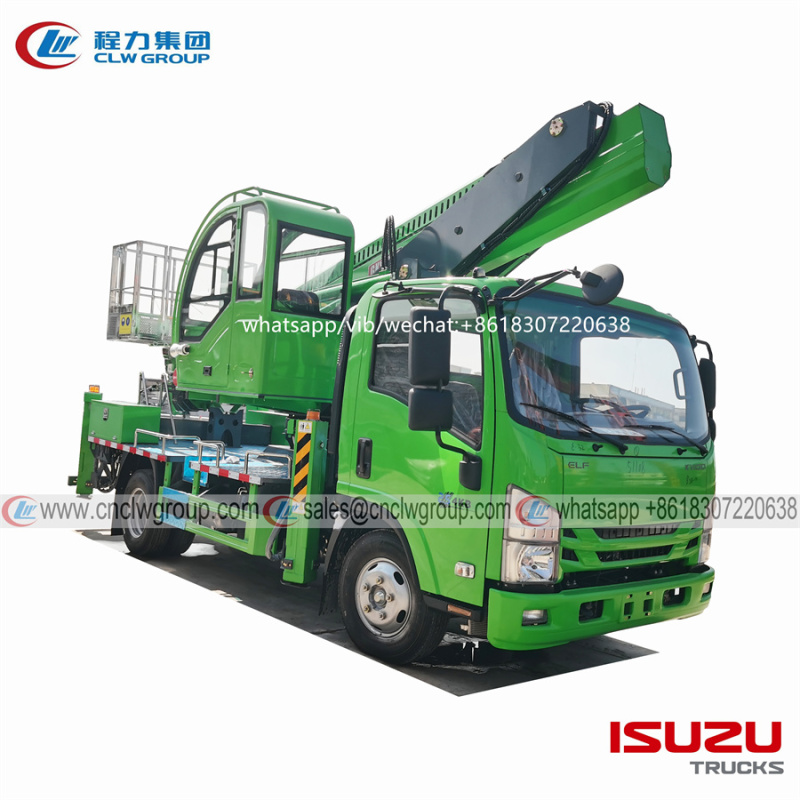 ISUZU KV100 28m aerial platform basket manlift truck