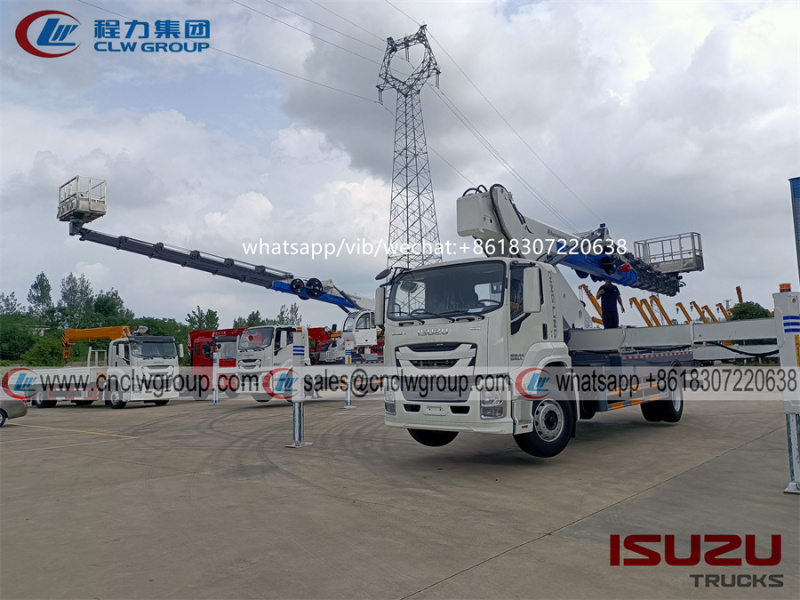 Biggest ISUZU GIGA 6x4 56m aerial platform lifting basket truck
