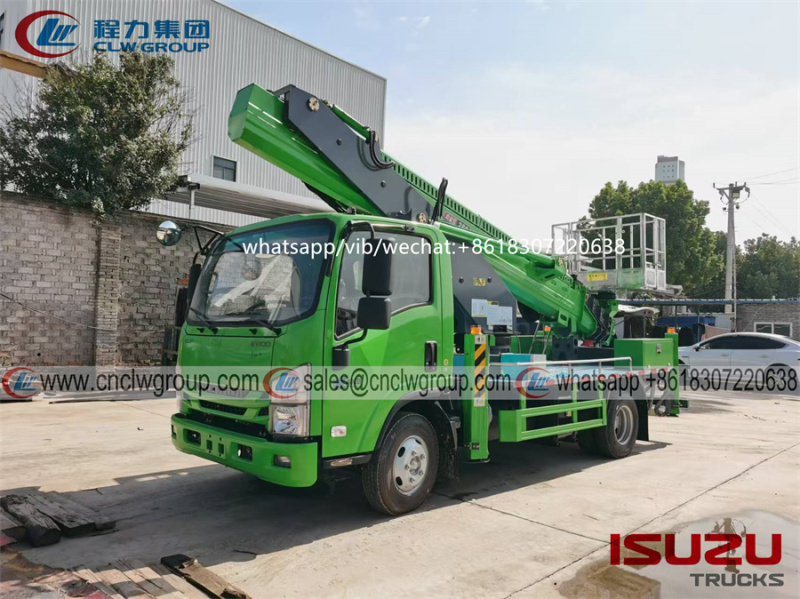 ISUZU KV100 28m aerial platform basket manlift truck