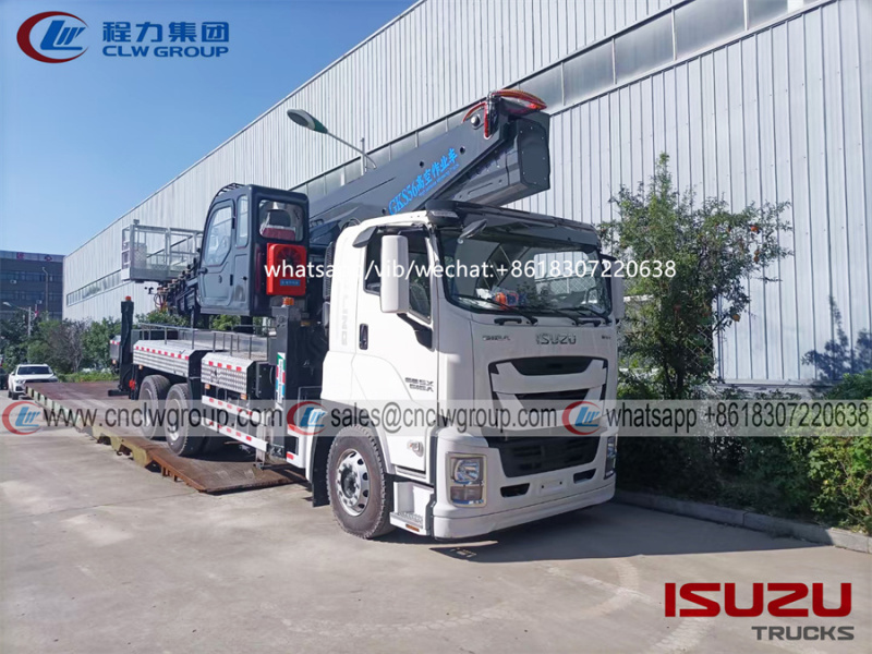 Biggest ISUZU GIGA 6x4 56m aerial platform lifting basket truck