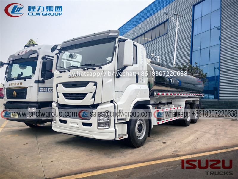 ISUZU 6x4 20000 liter stainless steel drinking water tank truck