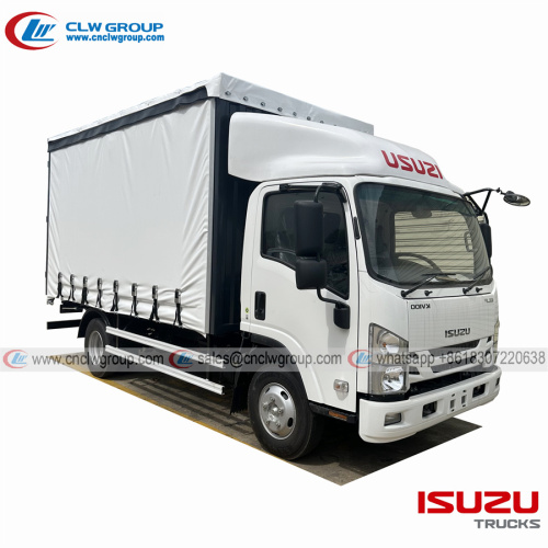 ISUZU KV100 5 ton side sliding curtain truck