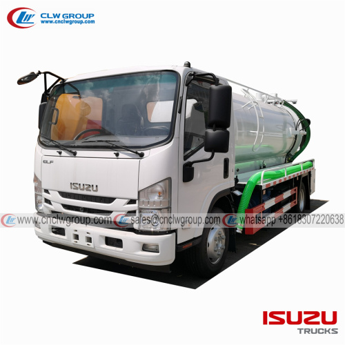 ISUZU 8000L vacuum sewage septic tanker truck