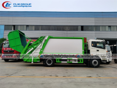 FOTON ETX 14m3 Garbage Compactor Truck with Swing Arm for 5cbm Garbage Box