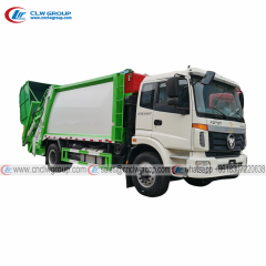 FOTON ETX 14m3 Garbage Compactor Truck with Swing Arm for 5cbm Garbage Box