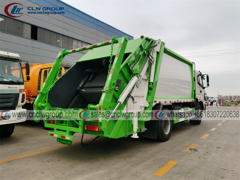 FOTON ETX 14m3 Garbage Compactor Truck with Swing Arm for 5cbm Garbage Box