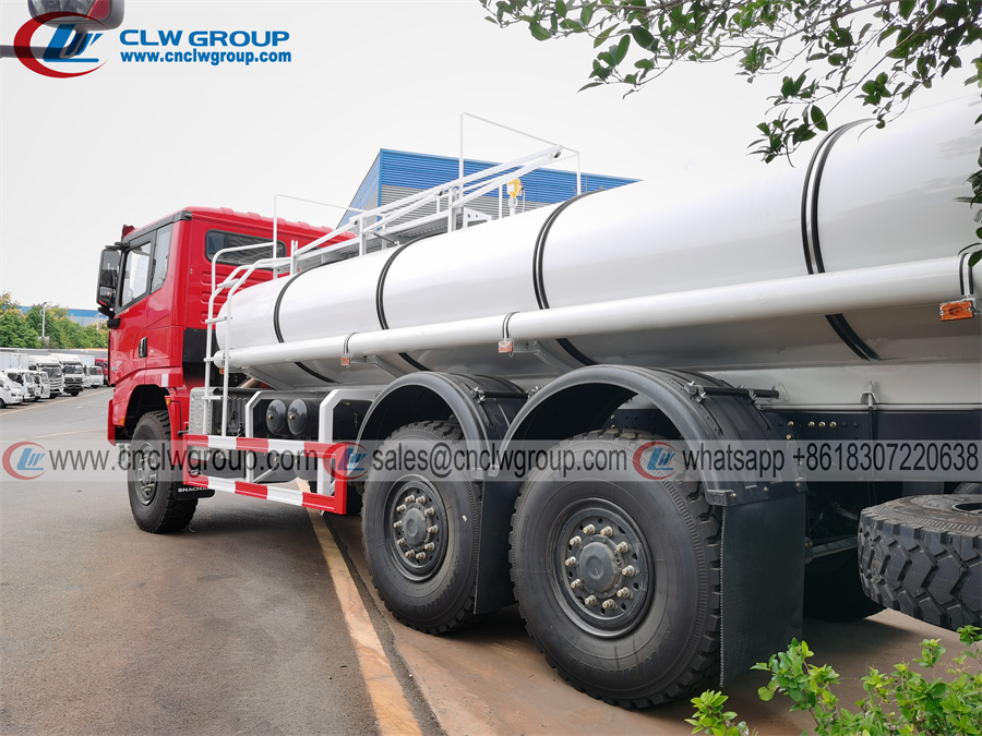 SHACMAN X3000 6x6 15000 liter stainless steel drinking water tanker truck