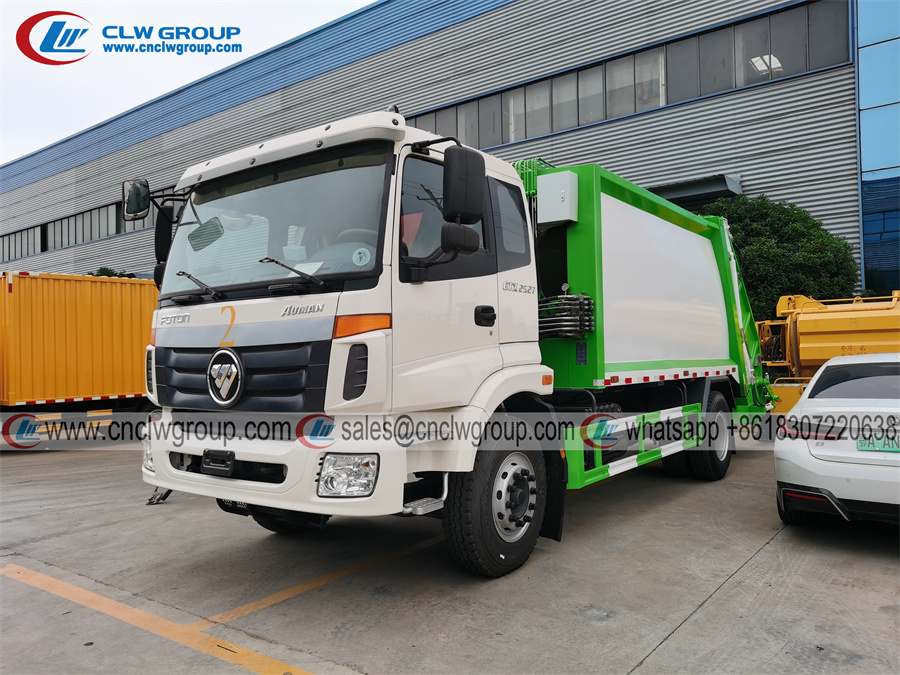 FOTON ETX 15m3 Garbage Compactor Truck with Swing Arm Skip bin