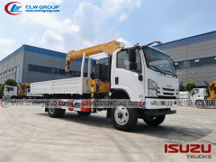 Isuzu npr 4x4 boom crane truck with 5 ton crane