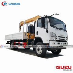 Isuzu npr 4x4 boom crane truck with 5 ton crane