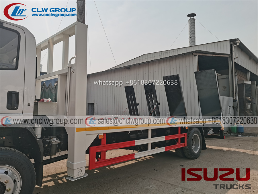 ISUZU 4x4 8 ton self loading flat bed truck with 6 ton winch