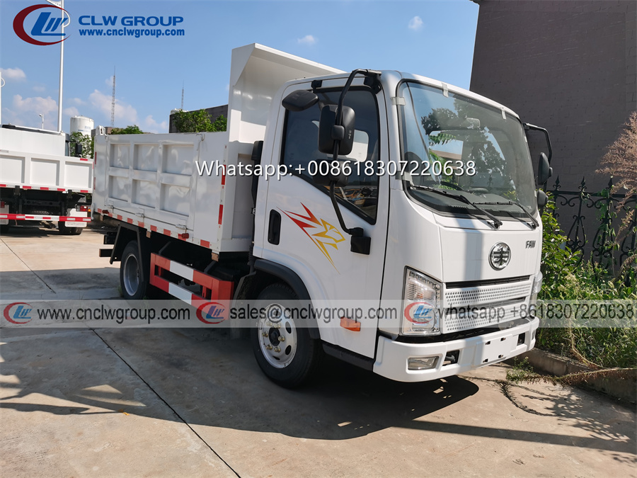 Faw 4x2 3 4 ton urban transport rubbish tipper trucks