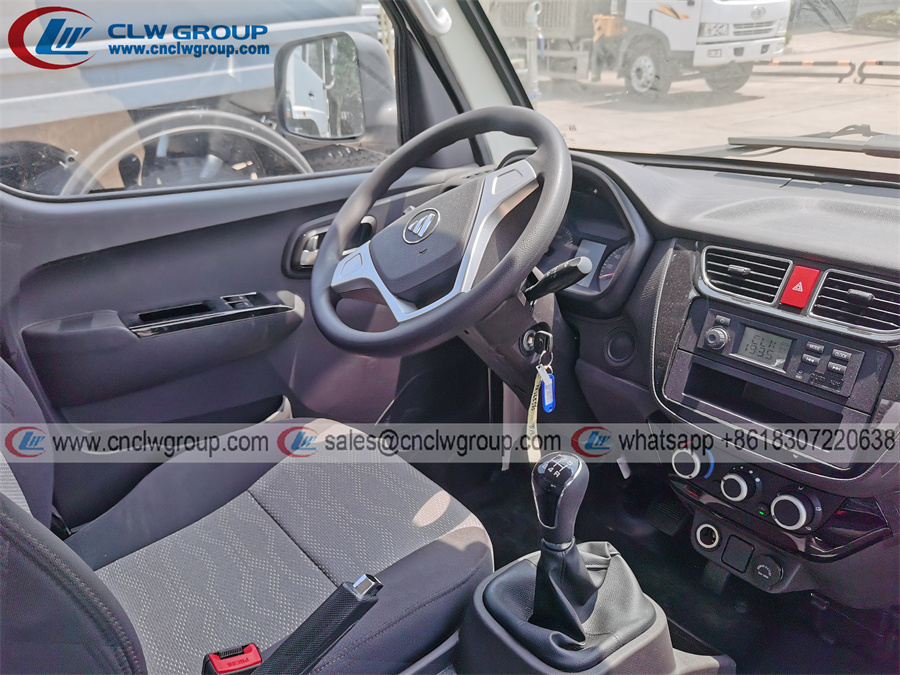 cab interior of Foton single cab 1.5t 2t dropside cargo trucks