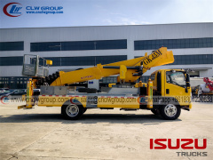 ISUZU FRR 45m telescopic aerial truck mounted boom man lift platform bucket