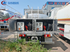 HOWO 5000L aluminum oil tank mobile refuelling diesel gasoline tanker trucks
