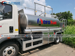 HOWO 5000L aluminum oil tank mobile refuelling diesel gasoline tanker trucks