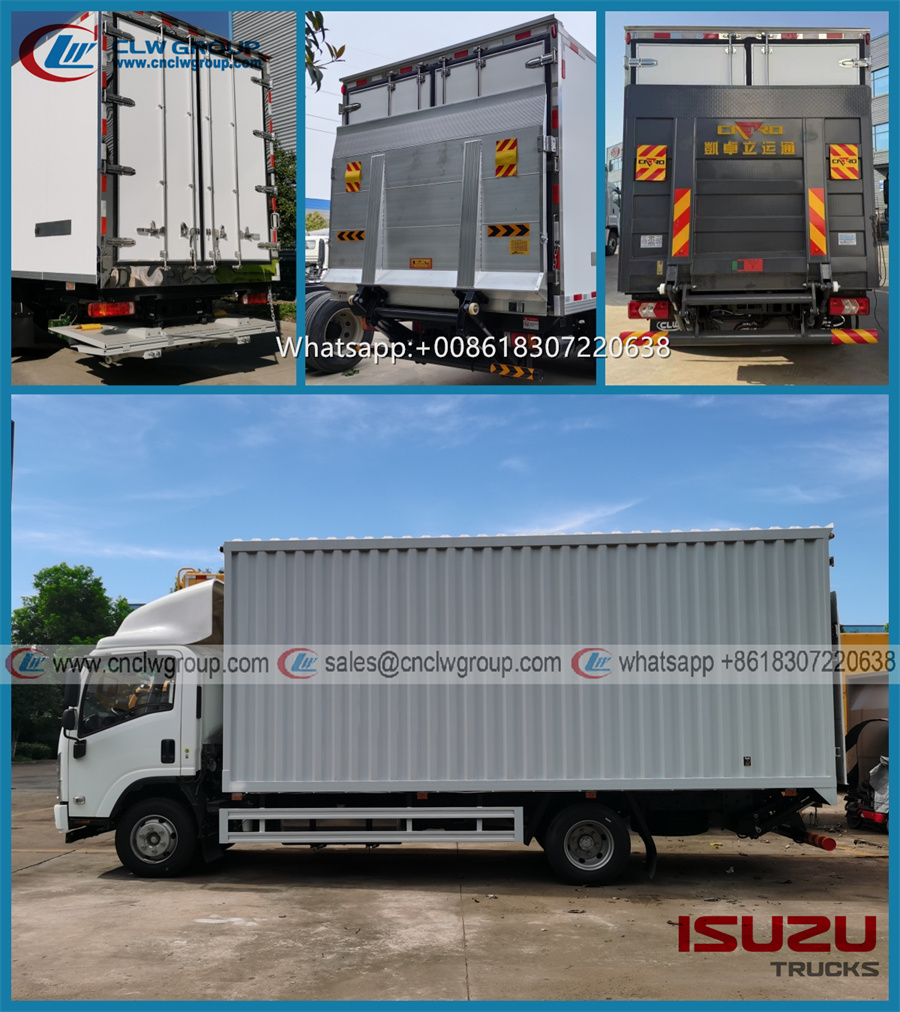 ISUZU Box Cargo Truck with Hydraulic lift plate