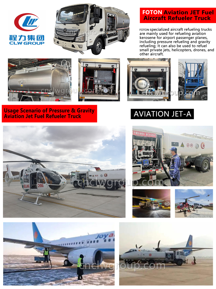 structures of Foton Aumark 8m3 aviation jet-a1 fuel refueler tanker truck