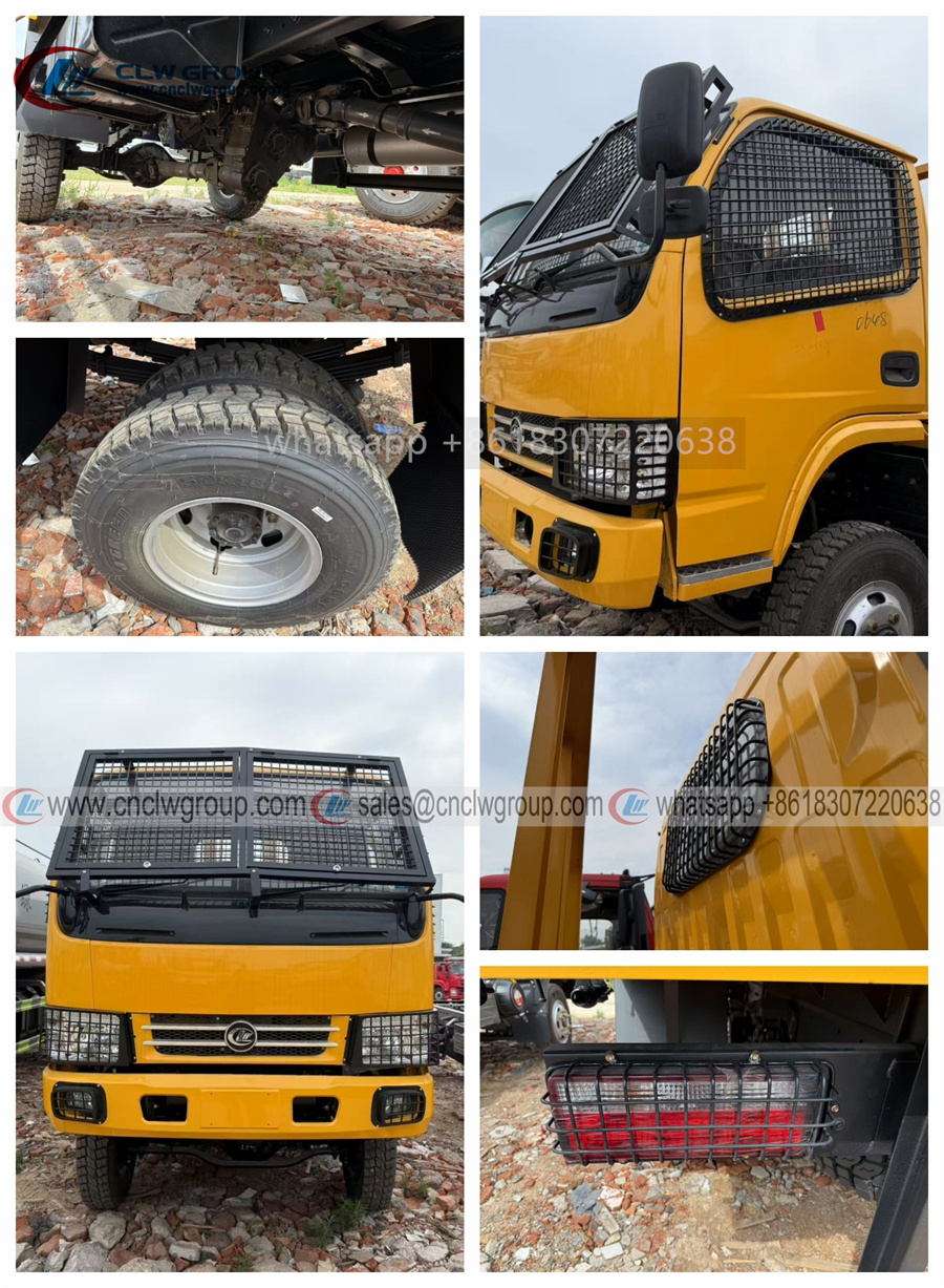 details of Chengli CLW 4x4 RHD 4 to 5 ton dropside cargo trucks