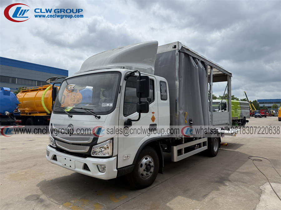 Foton Aumark 5-6 ton curtainsider sliding curtain side cargo box truck