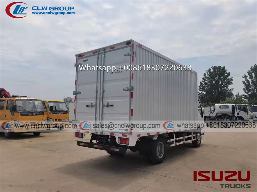 ISUZU elf 5 ton 14ft van cargo box trucks for sale