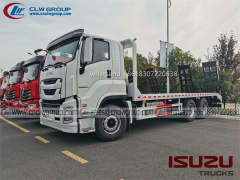 ISUZU 6x4 20 ton flat bed truck with 8 ton winch for sale