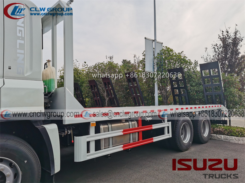 ISUZU 6x4 20 ton flat bed truck with 8 ton winch for sale
