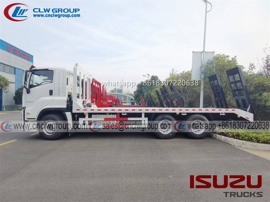 ISUZU 6x4 20 ton flat bed truck with 8 ton winch for sale