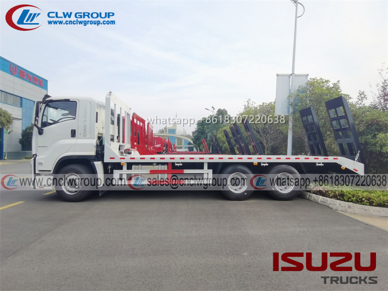 ISUZU 6x4 20 ton flat bed truck with 8 ton winch for sale