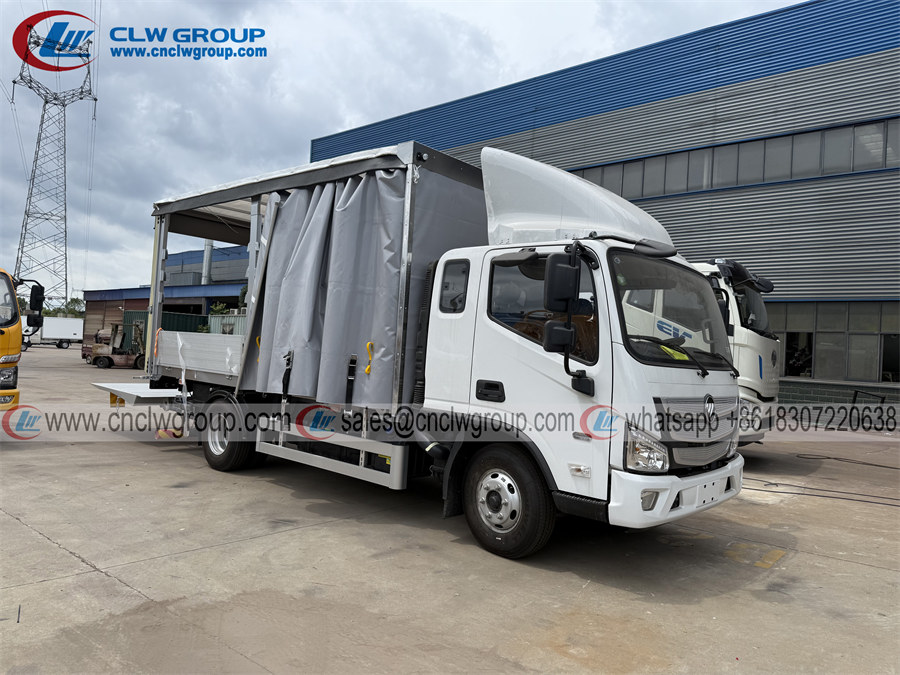 Foton Aumark 5-6 ton curtainsider sliding curtain side cargo box truck