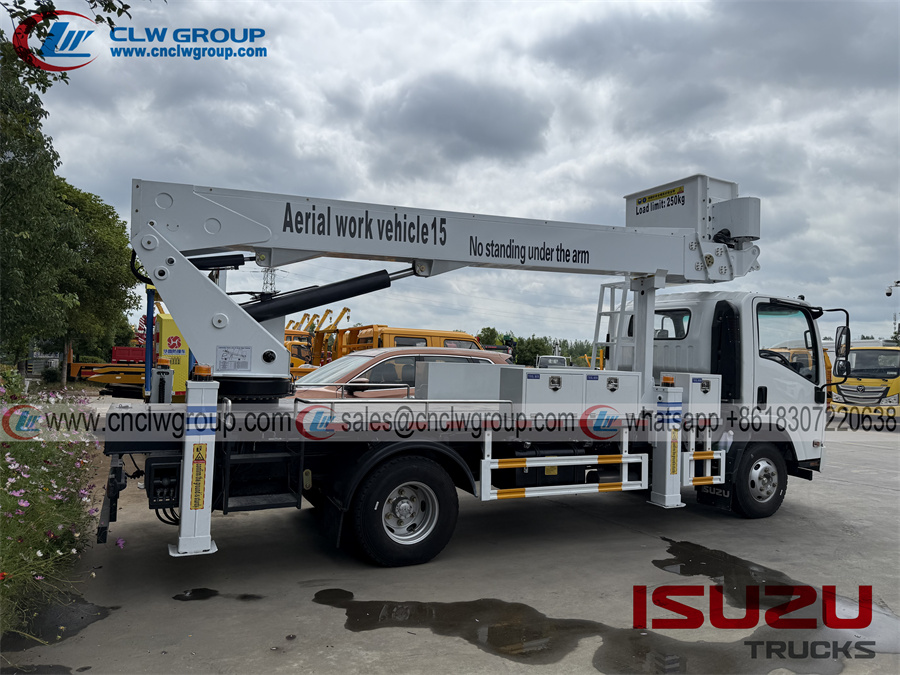 ISUZU RHD 15m insulated basket boom lift aerial platform truck
