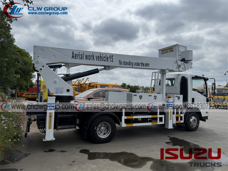 ISUZU RHD 15m insulated basket boom lift aerial platform truck