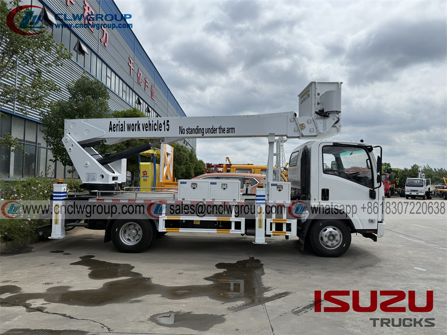 ISUZU RHD 15m insulated basket boom lift aerial platform truck