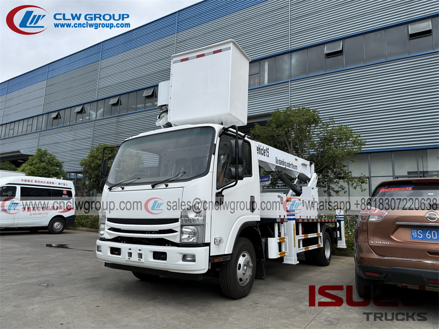 ISUZU RHD 15m to 22m insulated basket boom lift aerial platform trucks