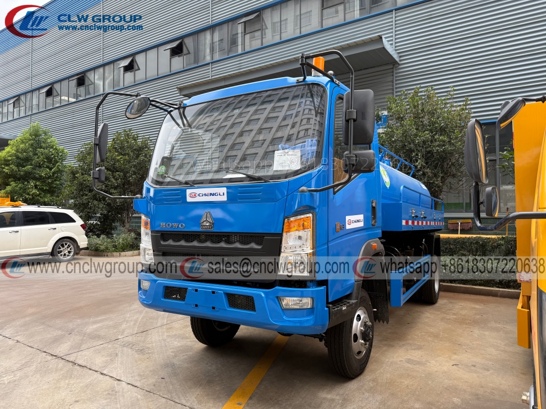 HOWO 4x4 5m3 vacuum fecal suction tanker truck