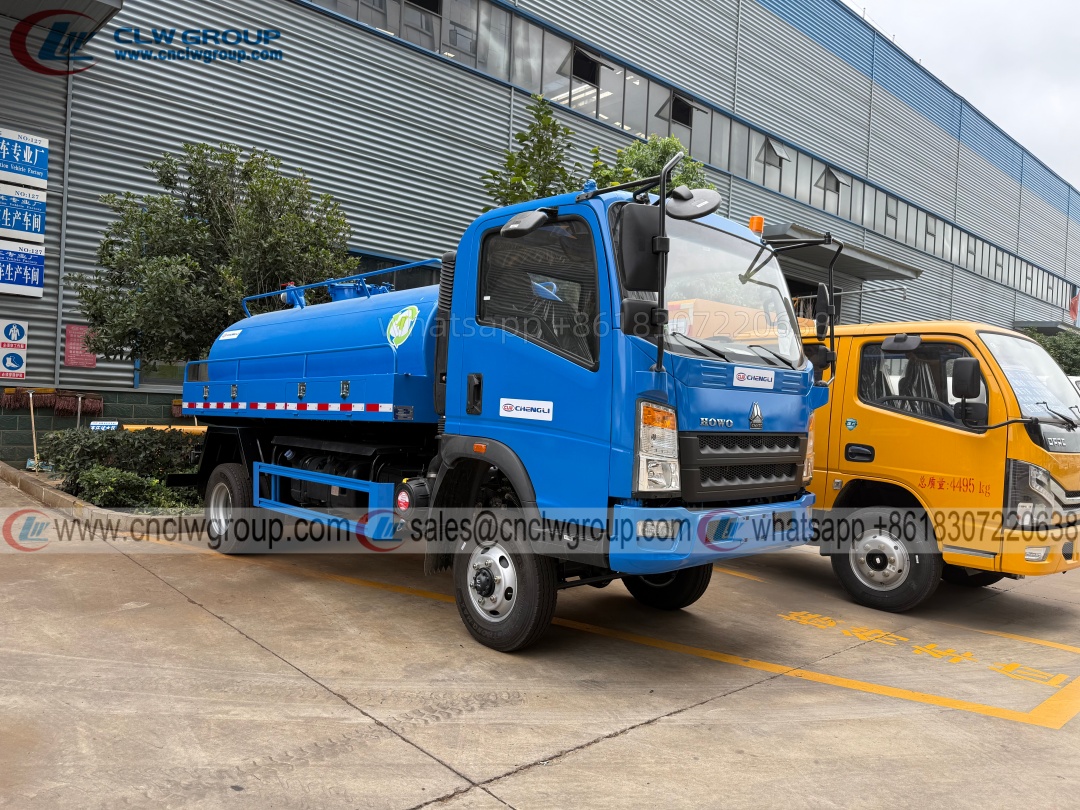 HOWO 4x4 5m3 vacuum fecal suction tanker truck