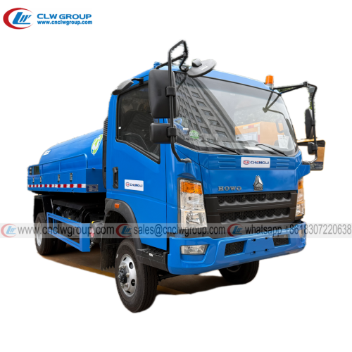 HOWO 4x4 5m3 vacuum fecal suction tanker truck