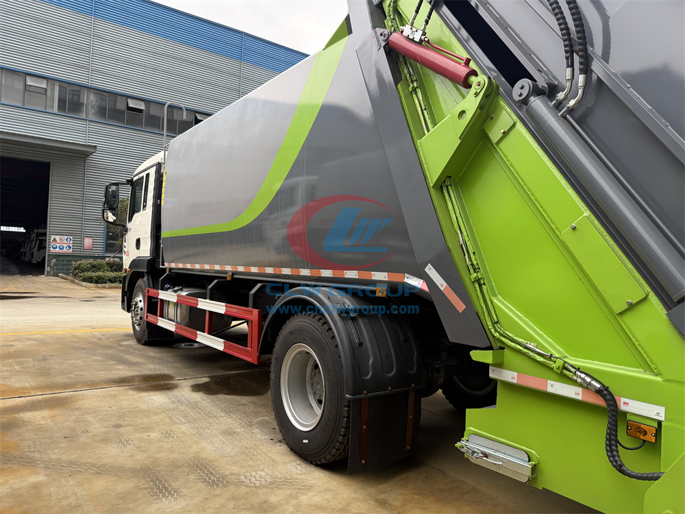 HOWO TX 4x2 14m3 15m3 rear loader garbage compactor trucks for 120L 240L 1100L trash bin
