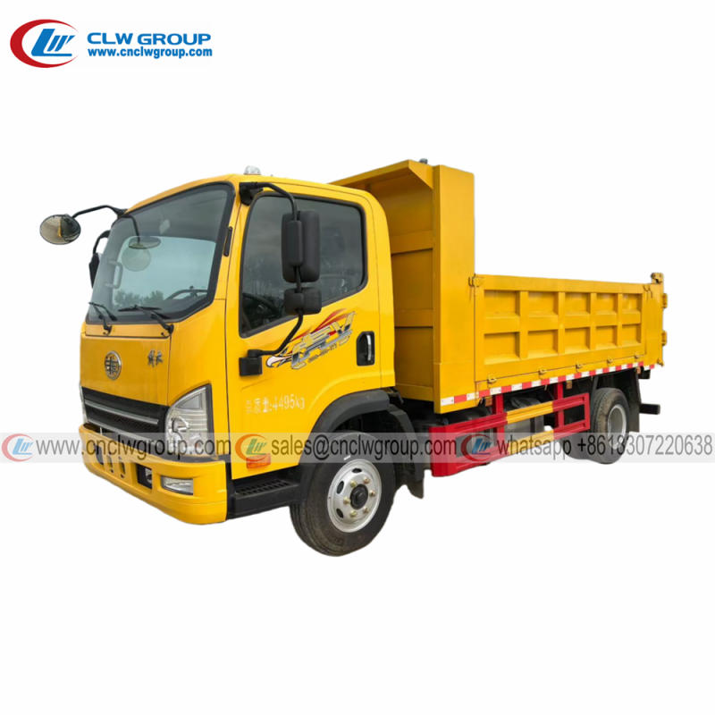 FAW Tiger VN 5 ton tipper dump trucks hydraulic lifting jack rear dump