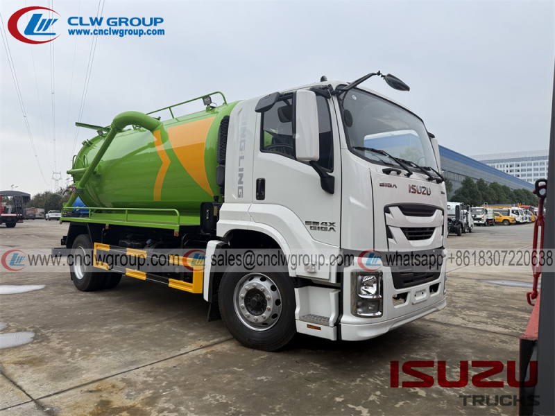 ISUZU GIGA FTR 10m3 12m3 vacuum sewage septic tanker truck