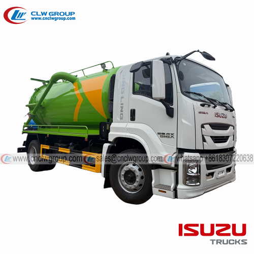 ISUZU GIGA FTR 10m3 12m3 vacuum sewage septic tanker truck