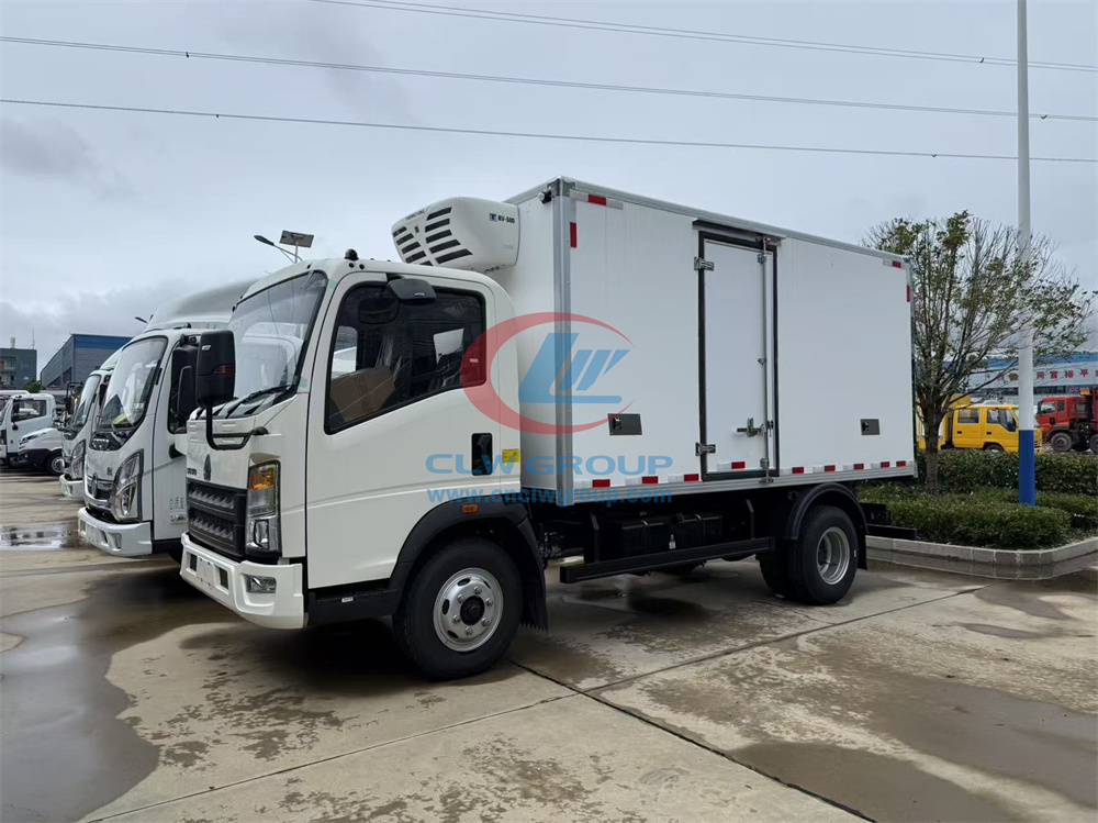 HOWO RHD 4 5 ton freezer cooling van refrigerated trucks