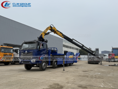 HOWO NX 8x4 platform truck mounted 16 ton folding arm crane