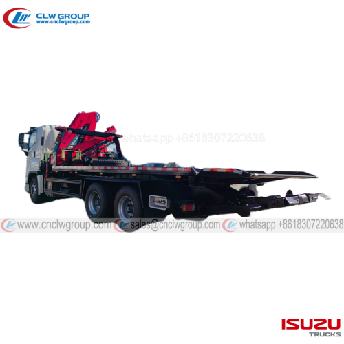 ISUZU GIGA 20 ton wrecker tow truck mounted 6.3 8 10 ton knuckle crane