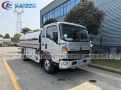 HOWO Cummins 141hp 10m3 aluminum fuel tanker refilling dispenser truck