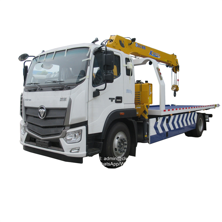 Foton rollback truck with crane 8tons