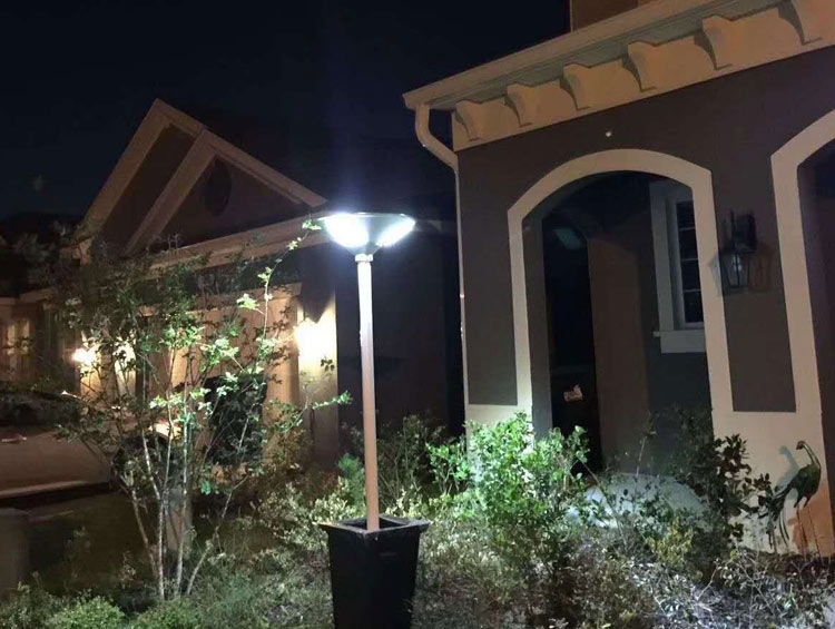 solar courtyard light case
